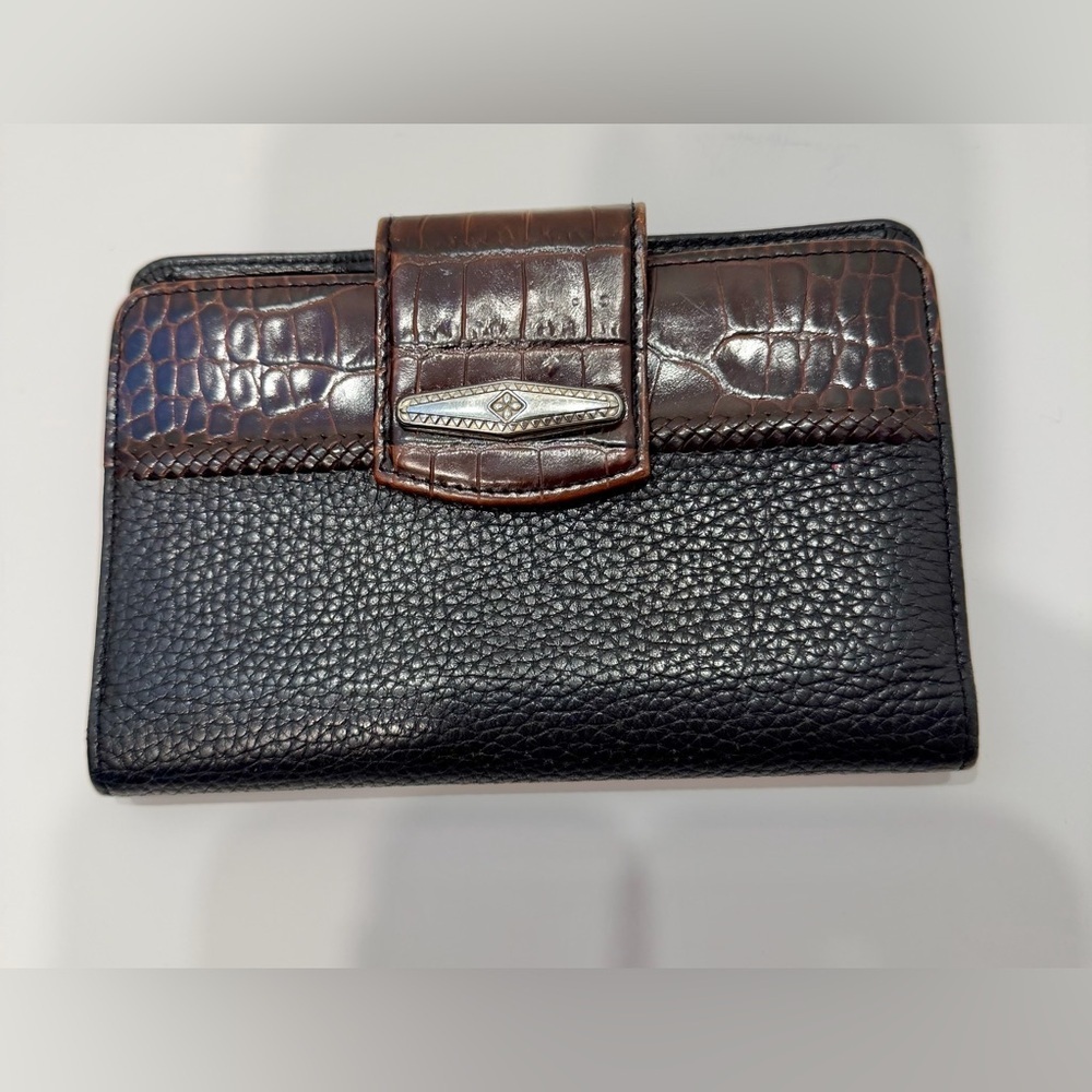VINTAGE BRIGHTON Gina Bi-Fold Checkbook Leather Wallet